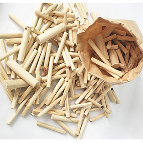 200gr Thanh gỗ tròn nhiều phi khác nhau cắt ngắn sẵn nhiều KT 5-10cm làm handmade, DIY