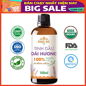 Tinh dầu Oải Hương (Lavender) 100ml nguyên chất từ thiên nhiên, xông phòng, khử mùi, thơm phòng, đuổi muỗi - KingOil