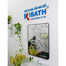 Gương Soi Kibath Chữ Nhật Bo 4 Góc Khung Viền Nhôm Sơn Tĩnh Điện, KB-138