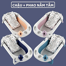 Chậu tắm gấp gọn cho bé cao cấp kèm phao 9.Baby