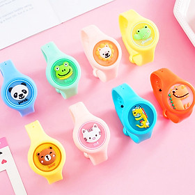 Vòng đeo tay đuổi muỗi phát sáng, Đồng hồ tinh dầu đuổi muỗi họa tiết động vật vui nhộn dễ thương cho bé – SJ069