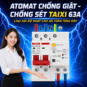 CB TAIXI 63A Chống Rò Điện Chống Sét Lan Truyền – Thiết Bị Bảo Vệ Điện Nên Có