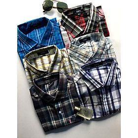 COMBO 2 ÁO SƠ MI TAY NGẮN NAM - 100% COTTON - GIAO MÀU NGẪU NHIÊN