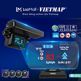 Hud vietmap h2as - màn hình hud đo áp suất lốp - dẫn đường - cảnh báo tốc độ - hiển thị cuộc gọi - hàng chính hãng