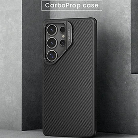 Ốp lưng cho Samsung Galaxy S25 Ultra 5G NILLKIN CarboProp Magnetic - sạc từ tính + giá đỡ xếp gọn - hàng chính hãng