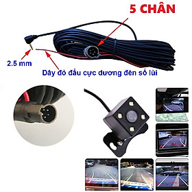 Mua Camera lùi và dây camera lùi 5 chân cho ô tô   dùng cho camera hành trình chất lượng rõ nét- Hàng cao cấp loại 1