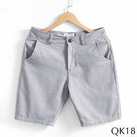 Quần Đùi Nam Kaki 6 Màu Trẻ Trung Phong Cách Hàn Quốc VICERO  - QK18 GHI XÁM - L