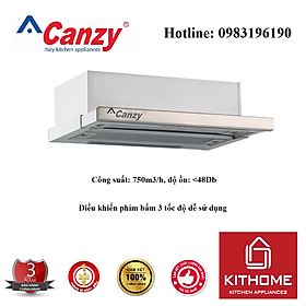 Combo Máy Hút Mùi Canzy CZ 6002 SYP + Ống bạc giảm ồn - Hàng Chính Hãng