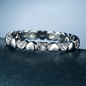 Engagement Ring Love Heart Diamond for Valentine'S Day Women Lovers