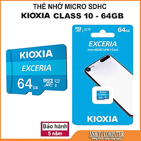 Mua Thẻ Nhớ SDXC KIOXIA EXCERIA 64Gb class 10 U1 100Mb/s hàng chính hãng