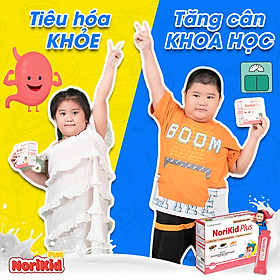 Siro ăn ngon NoriKid Plus - Hỗ Trợ Cải Thiện Biếng Ăn Táo Bón Tăng Sức Đề Kháng Cho Trẻ Hộp 20 Gói