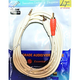 Mua Cáp loa 1 đầu 3.5 ra 2 bông sen RCA dài 1.8M  3M  5M  10M choseal lõi đồng loại tốt (Dây loa 1 ra 2)
