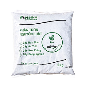 Mua Phân Trùn Quế Nguyên Chất An Bình 100% từ Trùn quế - Giúp Ổn Định Độ pH Trong Đất Sau Thời Gian Dài Canh Tác (Túi 2KG)