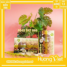 Kẹo dừa nguyên chất sữa béo ít đường Du Thảo 400g, kẹo dừa Bến Tre