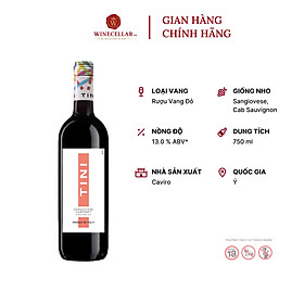 Rượu Vang Đỏ Tini Sangiovese Cabernet Rubicone - Nhập Khẩu Chính Hãng