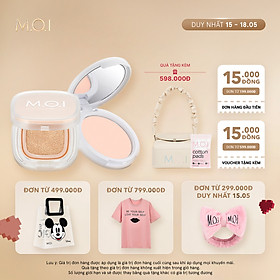 Bộ đôi M.O.I Phấn nước Iconic Perfection Cushion và Phấn phủ Baby Skin Powder