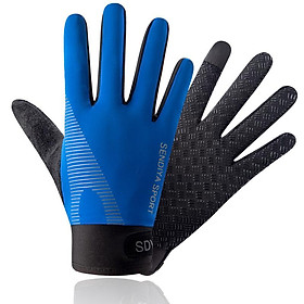 Đàn ông đạp găng tay đầy đủ ngón tay cảm ứng màn hình xe máy MTB Găng tay xe đạp Găng tay tập thể dục Găng tay ngoài trời. Color: black Size: XL