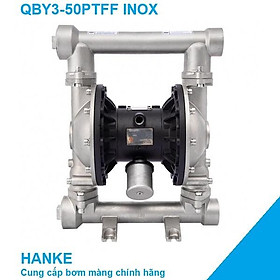 Máy bơm màng khí nén thân Inox 304, QBY3-50PTFF