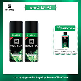 Combo 2 Xịt toàn thân Romano Classic cổ điển lịch lãm 150ml