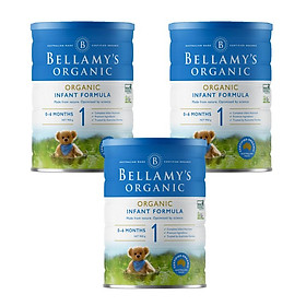 3 Lon Sữa Bột Bellamy's Organic Số 1 (900g)