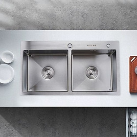 Mua Chậu Rửa Chén Bát Inox 8245  Thành Dày 3 Ly  Trọng Lượng 9kg  Rổ Nhựa Gác Chậu  Xiphong Thoát Nước