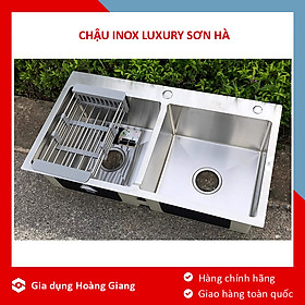 Chậu rửa bát Luxury Sơn Hà HM.X.2C.82.2.3 Inox 304