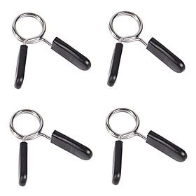4Pcs Premium Barbell Spring Clamp Gym 24mm 1'' Clips Quick Collar Hardware
