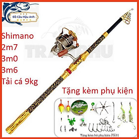 Bộ cần câu máy SHIMANO NEXUS vàng, máy LC7000 Tặng Kèm Phụ Kiện