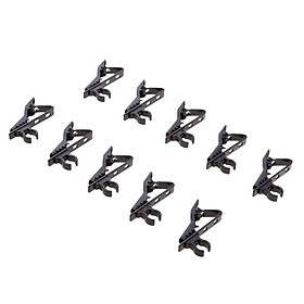 10 Pack Metal Clip , 5/16inch (8mm) Dia Lapel / Lavalier Microphone Tie Clip Black for Lavalier Wireless Microphone System