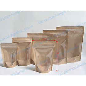 Mua 0.5KG Túi Zip mặt giấy - mặt trong  túi giấy đựng thực phẩm khô  Túi đựng bánh kẹo  túi zip giấy kraft  craft nhìn thấy sản phầm bên trong