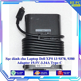 Sạc dành cho Laptop Dell XPS 13 9370 9380 Adapter 19.5V-3.34A Type-C - Kèm Dây nguồn - Hàng Nhập Khẩu