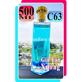 Mua  Mua 14 Tặng 2 C63 Chai Đựng Rượu Thủy Tinh Dáng Trang Trí Nhà Mã Trụ Nắp Vàng Sang Trọng - Cao Cấp 500ml - Đẹp Cao Cấp - Nắp Kín Thủy Tinh Trong - Quà Biếu Sang Trọng