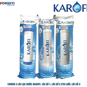 Bộ 3 lõi lọc thô hàng chính hãng Karofi 123 lõi số 2 CTO GAC (lưới) dùng cho các máy lọc Karofi O-P1310, S-S038, U95, U05....