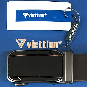 Viettien - Dây nịt nam thắt lưng nam chất liệu da bò thật khóa tự động hàng hiệu cao cấp