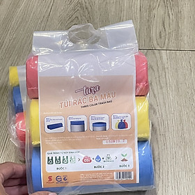 Mua Túi 3 Cuộn Rác Ba Màu Tự Hủy Sinh Học 64cm x 78cm- 1kg