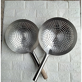 Mua Vợt inox lỗ / chao xương inox cỡ 24cm/26cm/28cm/30cm ảnh tự chụp