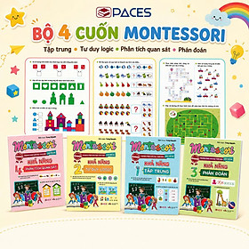 Sách - Bộ 4 Cuốn MONTESSORI Phương Pháp Giáo Dục Sớm Cho Trẻ Từ 3 - 6 Tuổi - SKIDS
