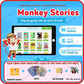 Monkey Stories  (Trọn đời, 1 năm)- VOUCHER - Phần mềm Tiếng anh online chất lượng cao cho bé