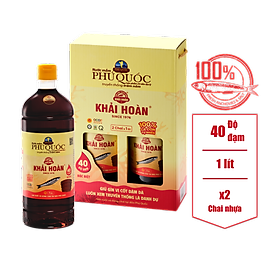 Nước mắm Khải Hoàn Phú Quốc 40 độ đam 1000ml cặp 2 chai