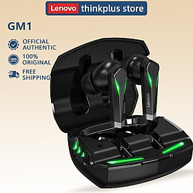Lenovo GM1 Bluetooth Gaming Earphone Stereo Sound Lntelligent Noise Reduction Pleasant Sound Waterproof Touch Control Low Latency With Mic-Hàng chính hãng
