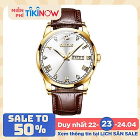 Đồng Hồ Nam OLEVS OL6602 Dây Da Siêu Nhẹ, Siêu Bền, Mặt Đồng Hồ Đính Kim Cương Nhân Tạo Làm Toát Lên Sự Đẳng Cấp , Sang Trọng , Mặt Kính Chống Trầy Xước , Chống Nước 3atm , Kiểu Dáng Năng Động, Phong Cách Lịch Lãm