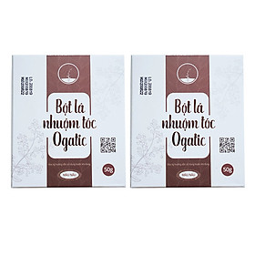 Combo 2 Hộp Bột Nhuộm Tóc Ogatic Màu Nâu 