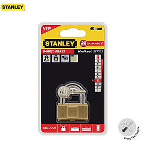 Ổ Khóa Stanley đồng thau, rộng 40mm- S742-046