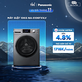 [Lắp đặt trong vòng 24h] Máy Giặt Cửa Trước Panasonic 10 Kg NA-S106FX1LV - Diệt Vi Khuẩn 99.9% - Hàng chính hãng