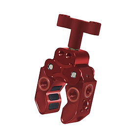 Claw Clamp with 1/4inch Thread Holes 3/8inch Locating Pin for Camera Tripod Red