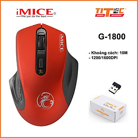Mua Chuột vi tính không dây IMICE gamming G1800   nút bấm DPI 800/1200/1600DPI  Wireless 2.4Ghz  khoảng cách lên đến 10m - hàng chính hãng