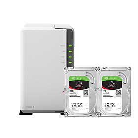 Combo: Thiết bị lưu trữ qua mạng DS220j & 2 x Seagate HDD ST2000VN004 (Hàng chính hãng)