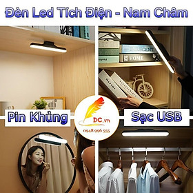 Đèn Led Tích Điện 1800mAh Đèn Led Cảm Ứng Điểm Chạm Thông Minh Sạc USB Dán Tường Gắn Nam Châm Để Bàn Học Bàn Làm Việc