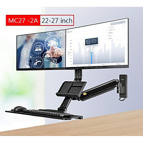 Mua Giá Treo 2 Màn Hình Máy Tính NB MC27-2A ( 22-27 inch)có bàn phím