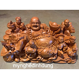 Mua Tượng phật di lặc để bàn tiếp khách bằng gỗ hương đá kt 60x28x27cm